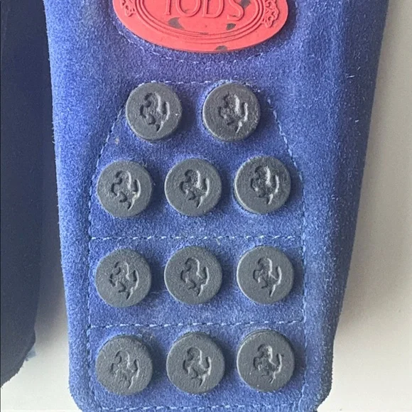 TOD’s Ferrari Gommino Blue Suede Driving Loafer
